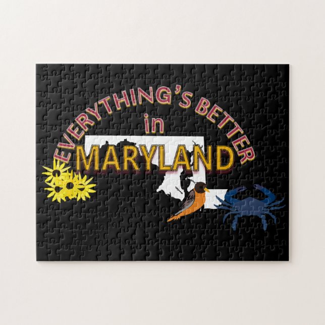 Alles ist in Maryland-Puzzlespiel besser (Horizontal)