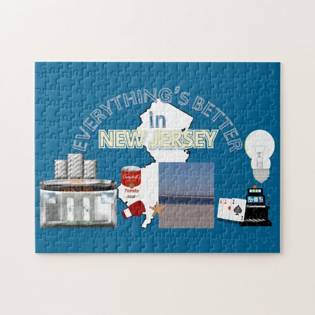 Alles ist in New-Jersey Puzzlespiel besser (Horizontal)