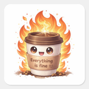 Alles ist in Ordnung Kaffee Aufkleber