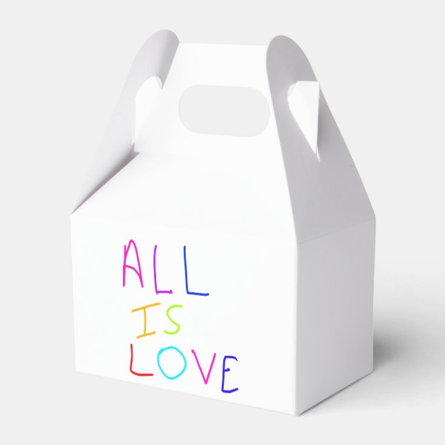 Alles ist Liebe Regenbogen farbenfroher Stolz LGBT Geschenkschachtel (Vorderseite)