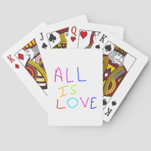 Alles ist Liebe Regenbogen farbenfroher Stolz LGBT Spielkarten