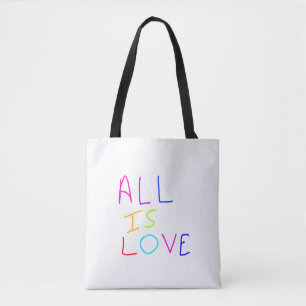 Alles ist Liebe Regenbogen farbenfroher Stolz LGBT Tasche