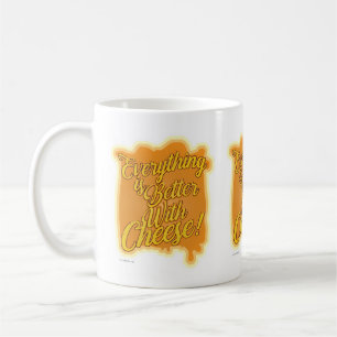 Alles ist mit Käse besser. Lustiges Motto Kaffeetasse