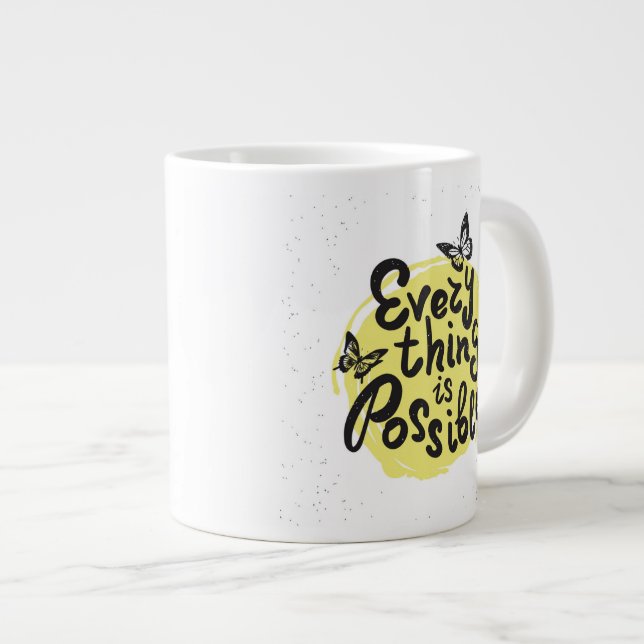 Alles ist möglich Jumbo-Tasse (Vorderseite Rechts)