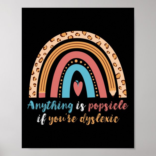 Alles ist möglich, Rainbow Dyslexic Reading Poster (Vorne)