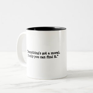 Alles ist moralisch got zweifarbige tasse