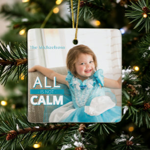 Alles ist nicht ruhig Aquamarine Kinder Foto Weihn Keramikornament