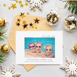 Alles ist nicht ruhig Foto Familienfest Weihnachts Dankeskarte