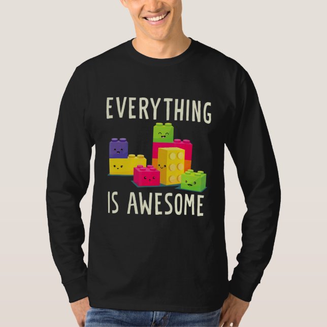 Alles ist Phantastisches Gebäude Blocks Puzzle T-Shirt (Vorderseite)