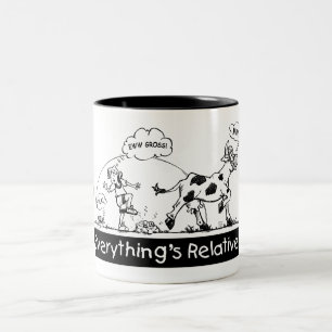 Alles ist relativ zweifarbige tasse
