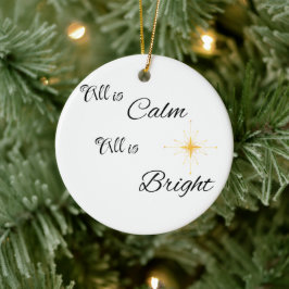 Alles ist ruhig, alles ist hell auf einem keramik ornament