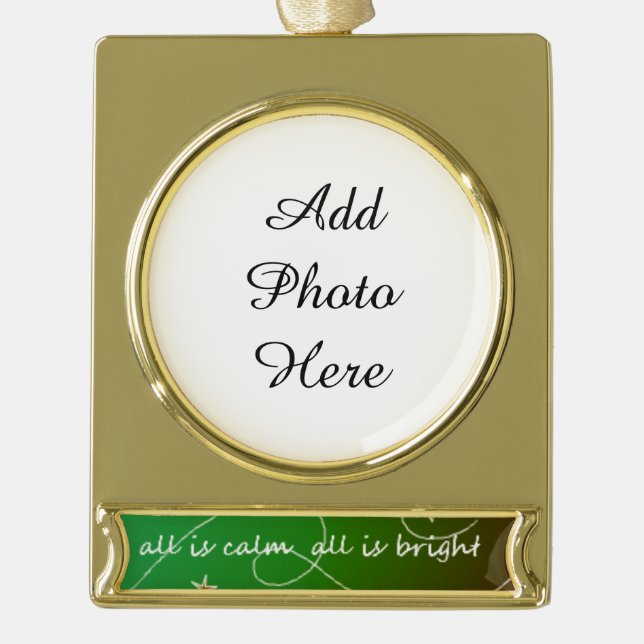 Alles ist ruhig, alles ist hell Banner-Ornament gold (Vorderseite)