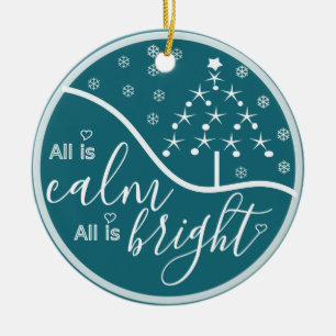 Alles ist ruhig. Alles ist hell Keramik Ornament