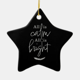 Alles ist ruhig, alles ist hell, schwarzer moderne keramik ornament