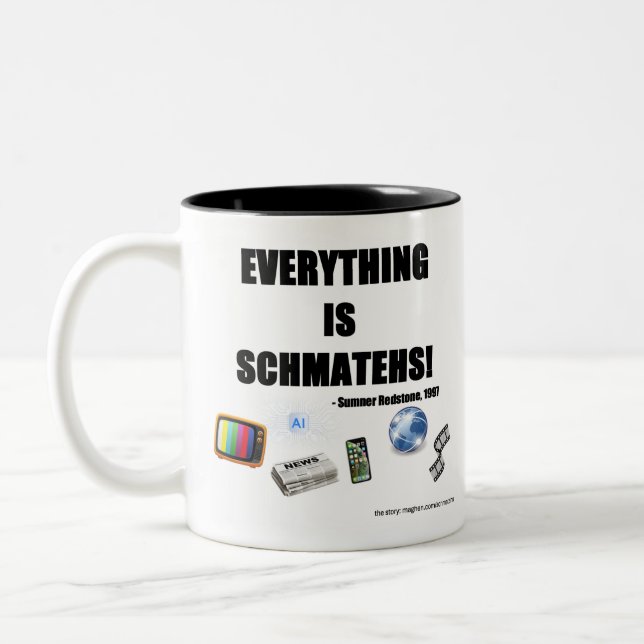 Alles ist Schatehs! Zweifarbige Tasse (Links)