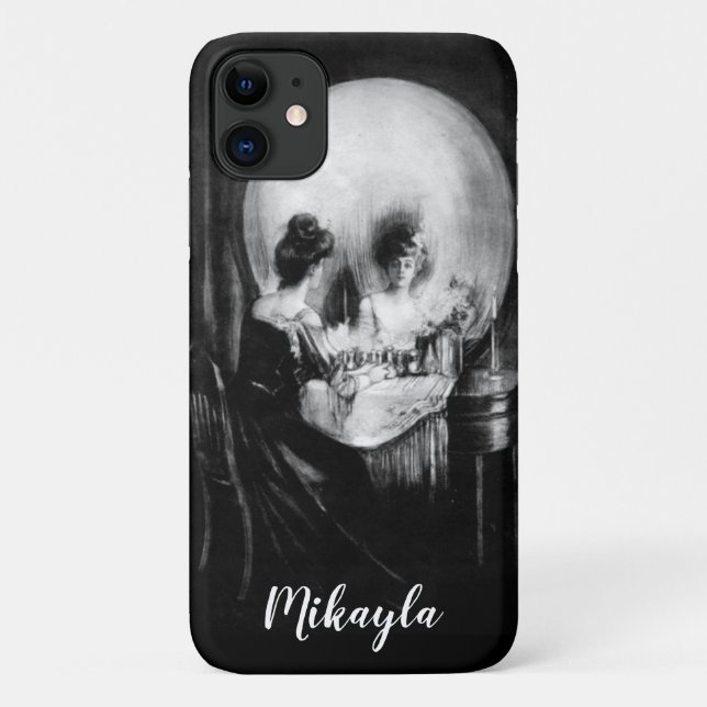"Alles ist Vanity"-Frau und Schädel Case-Mate iPhone Hülle (Rückseite)