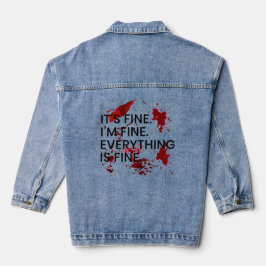 Alles ist verdammt gut | Horror Gore Pun Sarcasm Jeansjacke