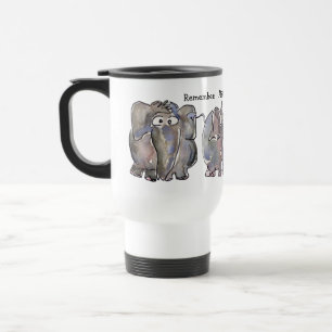 Alles ist Wellephant 3 Cartoon-Elefanten Reisebecher