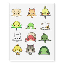 Alles Kawaii Pets Temp-Tätowierungen