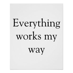 Alles klappt für mich inspirierende Motivation Poster