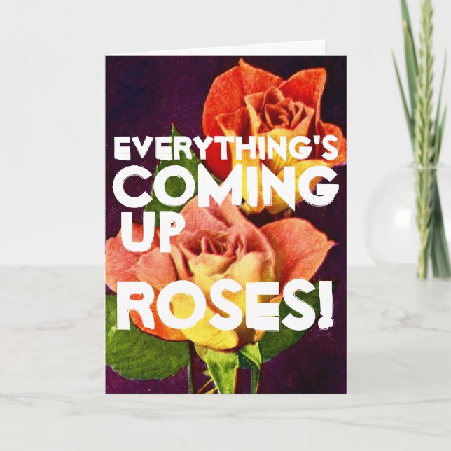 Alles kommt aus ROSE Glückwunsch Karte (Vorderseite)
