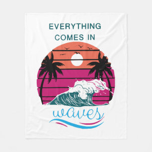 Alles kommt in Waves Fleecedecke