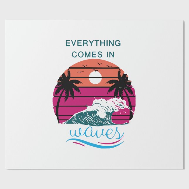 Alles kommt in Waves Geschenkpapier (Flach)