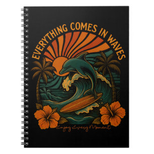 Alles kommt in Waves Retro Notizblock