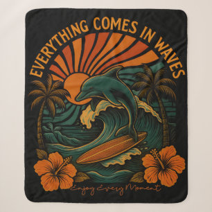 Alles kommt in Waves Retro Sherpadecke