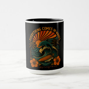 Alles kommt in Waves Retro Tasse