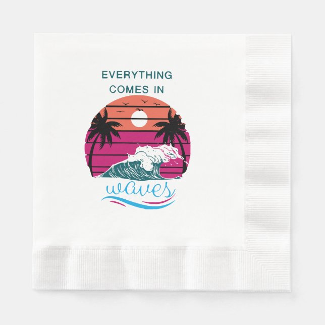 Alles kommt in Waves Serviette (Vorderseite)