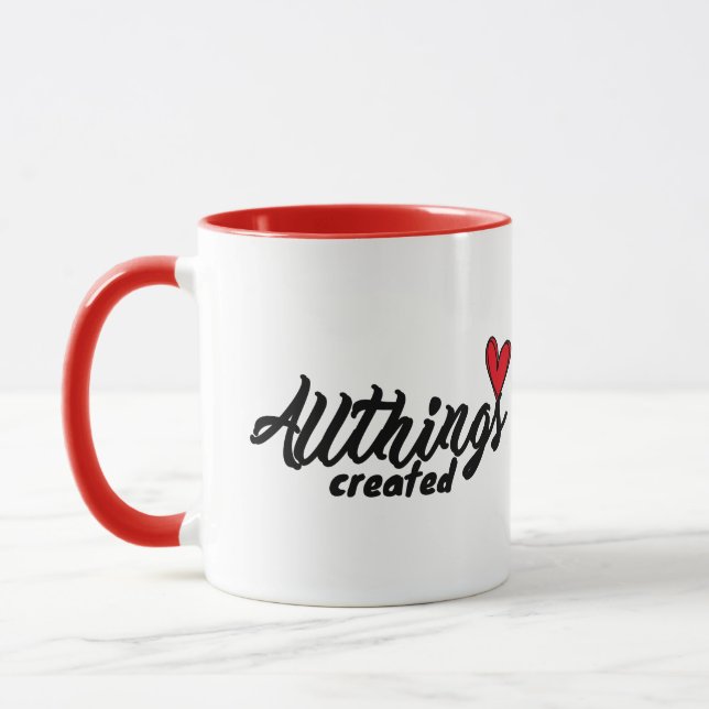 Alles mit Herz Geschaffenes Tasse (Links)