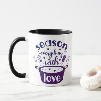Alles mit Liebe Würzen Lila, Personalisiert Tasse