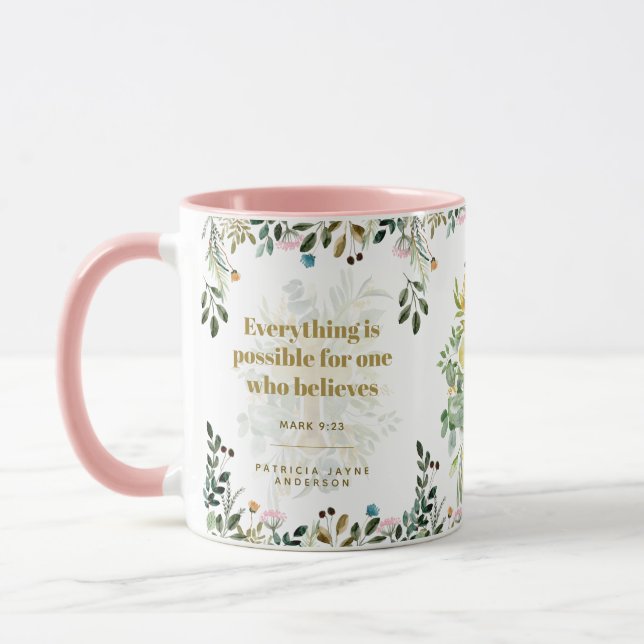 Alles Mögliche für einen, der glaubt Mark 9:23 Tasse (Links)