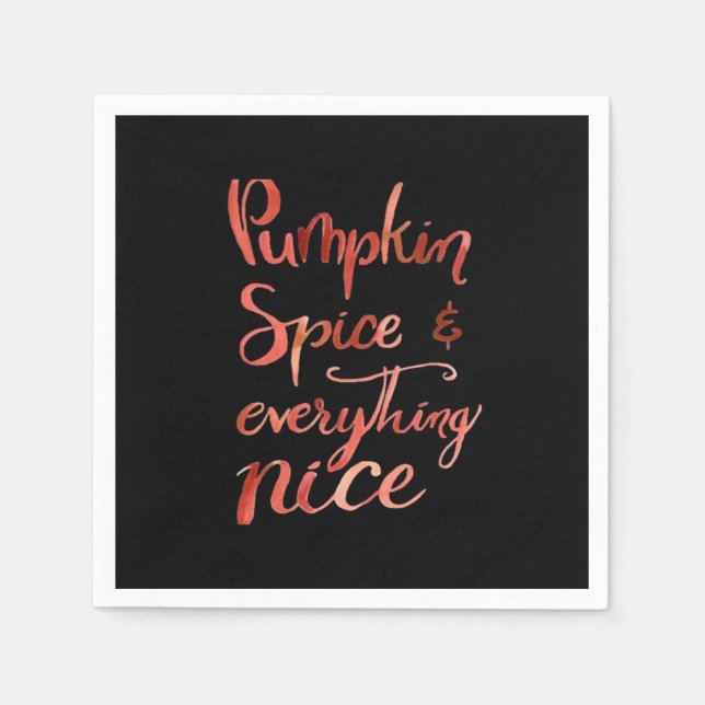Alles Nice Pumpkin Funny Herbst Serviette (Vorderseite)