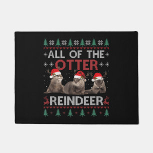 Alles Otter Rentier Weihnachten Ugly Pajamas Xmas Fußmatte