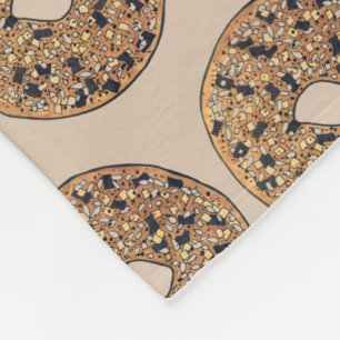 Alles Poppy Sesam Seed Bagel Frühstück Essen Fleecedecke