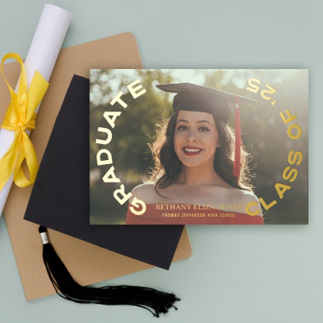 Alles rund um moderne Kunst Folieneinladung (All Around Graduation Announcement)