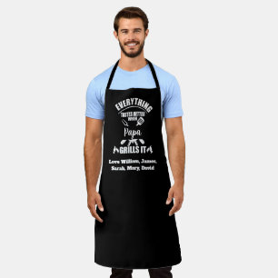 Alles schmeckt besser, wenn Papa Grills Schürze
