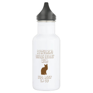 Alles schmeckt mit dem Katzen-Haar in ihm besser! Edelstahlflasche