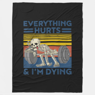 Alles schmerzt Weightlift Ness Gym Geschenk Fleecedecke