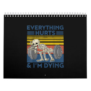 Alles schmerzt Weightlift Ness Gym Geschenk Kalender