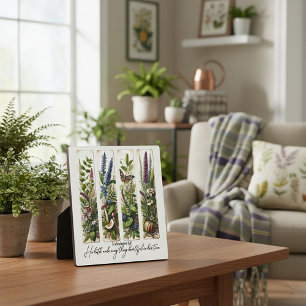 Alles schön zu seiner Zeit botanisch Fotoplatte