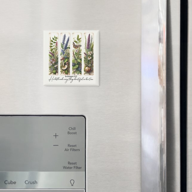 Alles Schöne in Seiner Zeit botanisch Magnet (In Situ (Kühlschrank))