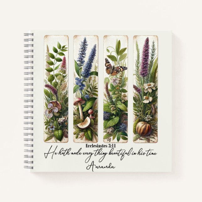 Alles Schöne in Seiner Zeit botanisch Notizbuch (Vorderseite)