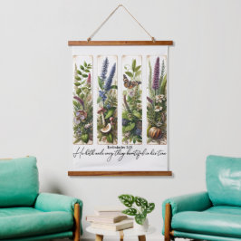 Alles Schöne in Seiner Zeit botanisch Wandteppich Mit Holzrahmen
