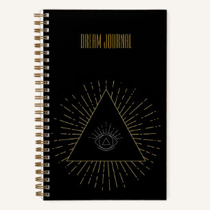 Alles sieht Auge   Dream Journal   Schwarz & Gold Notizbuch