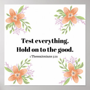 Alles testen 1 Bibelverse Thessalonians Poster