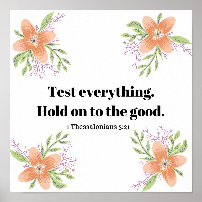 Alles testen | 1 Bibelverse Thessalonians Poster (Vorne)