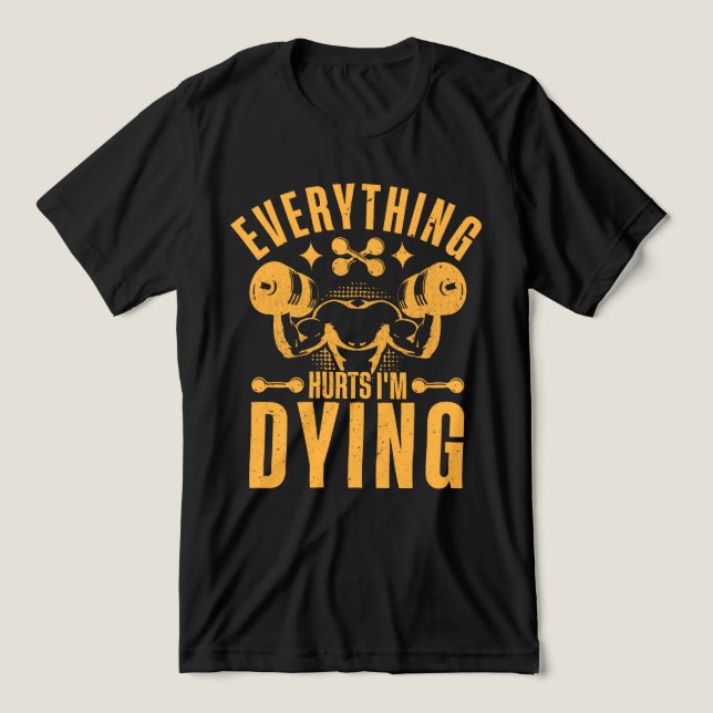 Alles tut weh, dass ich Fitness liebe Tri-Blend Shirt (Design Vorderseite)